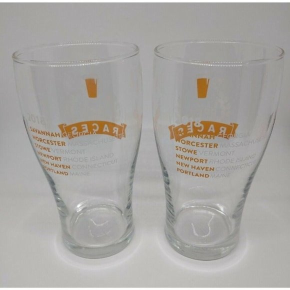 2018 Craft Brew Races Commemorative Event Beer Glass 5K Run Beer Festival Set 2 - Picture 4 of 9